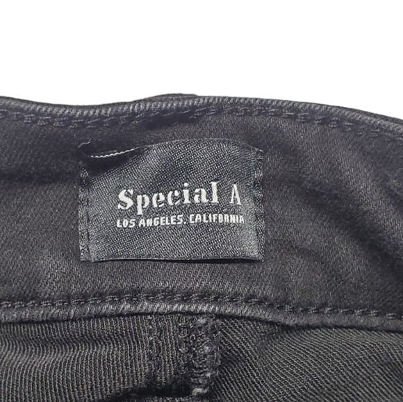 Special A Los Angeles Women's Jeans Frayed Hem/ Stretch 5-Pocket Size 9 Jr - Picture 4 of 13